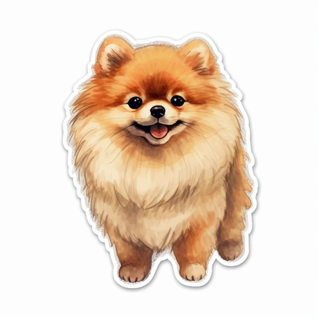 Pomeranian Adorable Vinyl Decal Sticker for Car, Laptop, Tumbler and more # 0011252