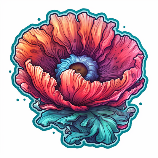 Poppy Flower Vinyl Decal Sticker for Car, Laptop, Tumbler and more # 006233