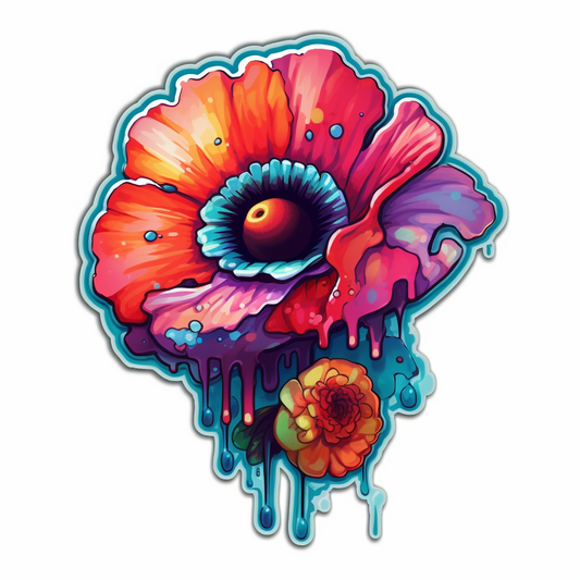 Poppy Flower Vinyl Decal Sticker for Car, Laptop, Tumbler and more # 006208