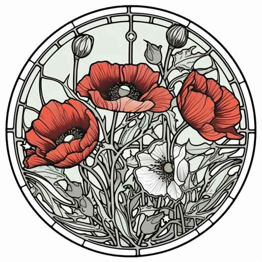 Poppy Flower Vinyl Decal Sticker for Car, Laptop, Tumbler and more # 006225