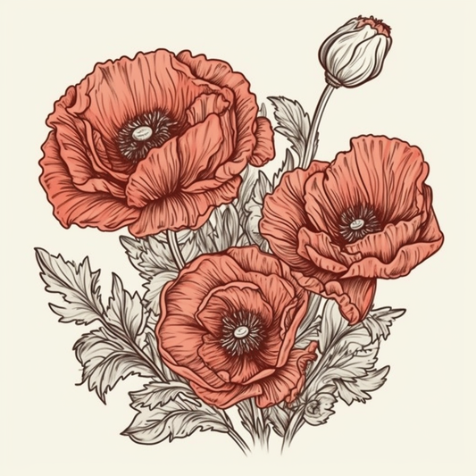 Poppy Flower Vinyl Decal Sticker for Car, Laptop, Tumbler and more # 006202