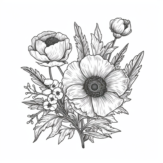 Poppy Flower Vinyl Decal Sticker for Car, Laptop, Tumbler and more # 006219