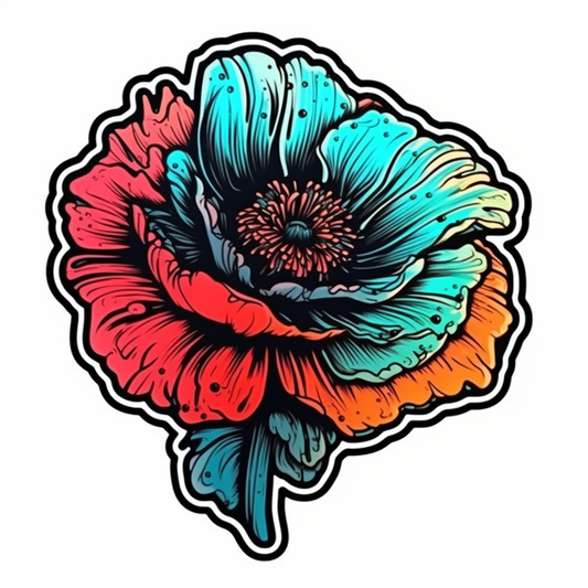 Poppy Flower Vinyl Decal Sticker for Car, Laptop, Tumbler and more # 006199