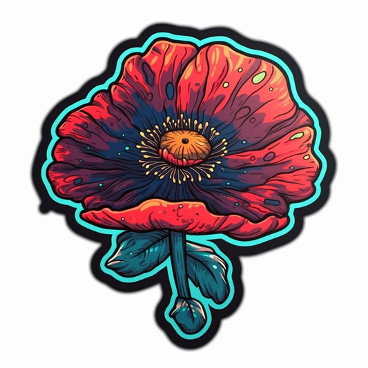 Poppy Flower Vinyl Decal Sticker for Car, Laptop, Tumbler and more # 006213