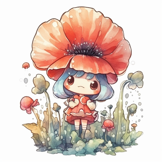 Poppy Flower Vinyl Decal Sticker for Car, Laptop, Tumbler and more # 006206