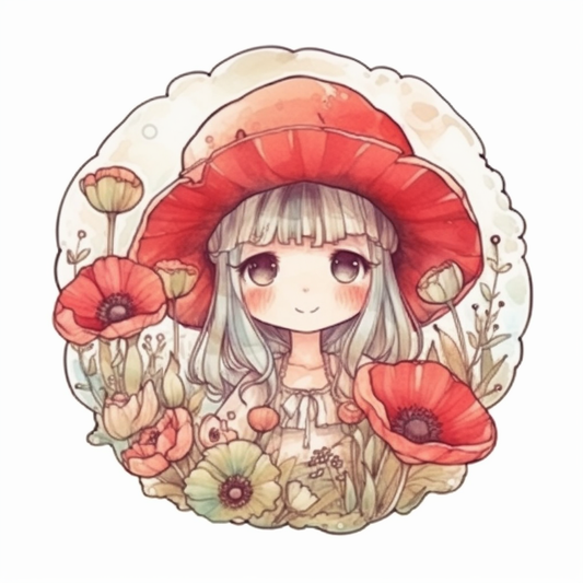 Poppy Flower Vinyl Decal Sticker for Car, Laptop, Tumbler and more # 006212