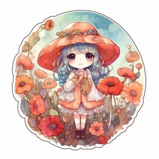 Poppy Flower Vinyl Decal Sticker for Car, Laptop, Tumbler and more # 006209