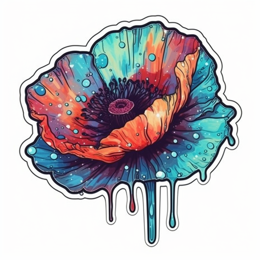 Poppy Flower Vinyl Decal Sticker for Car, Laptop, Tumbler and more # 006214