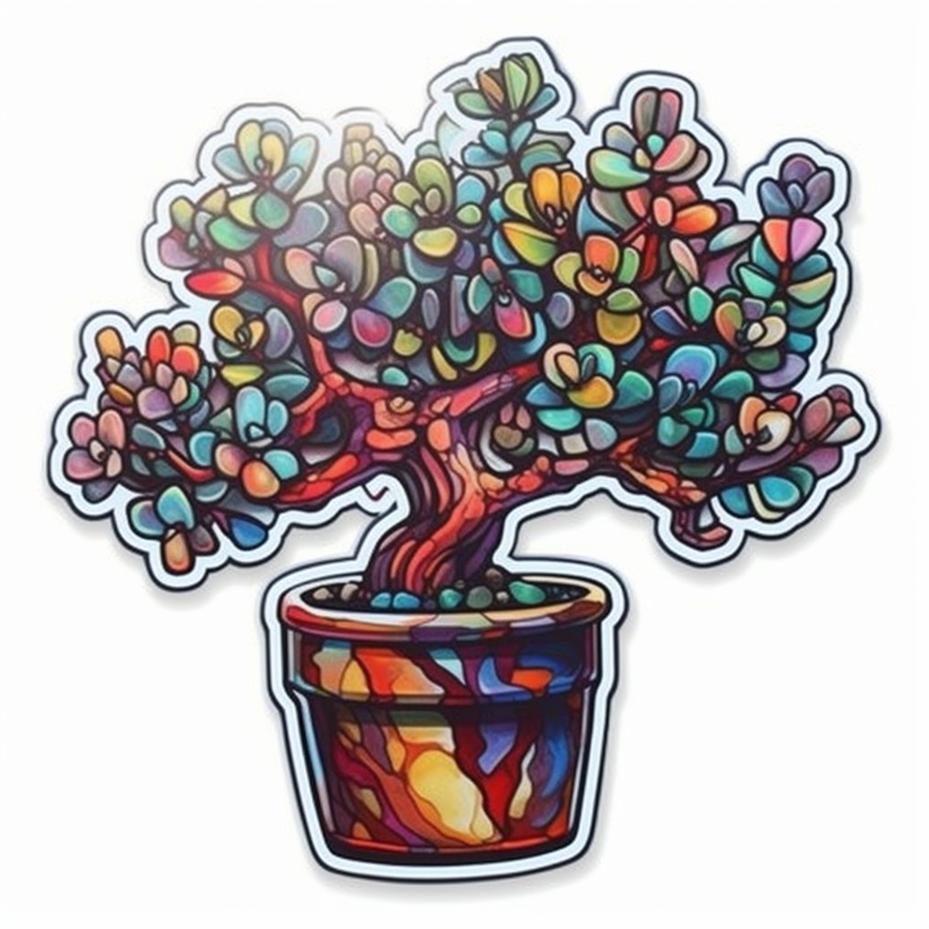 Portualacaria Succulent Vinyl Decal Sticker for Car, Laptop, Tumbler and more # 006627