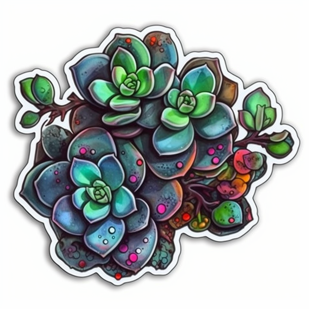 Portualacaria Succulent Vinyl Decal Sticker for Car, Laptop, Tumbler and more # 006612