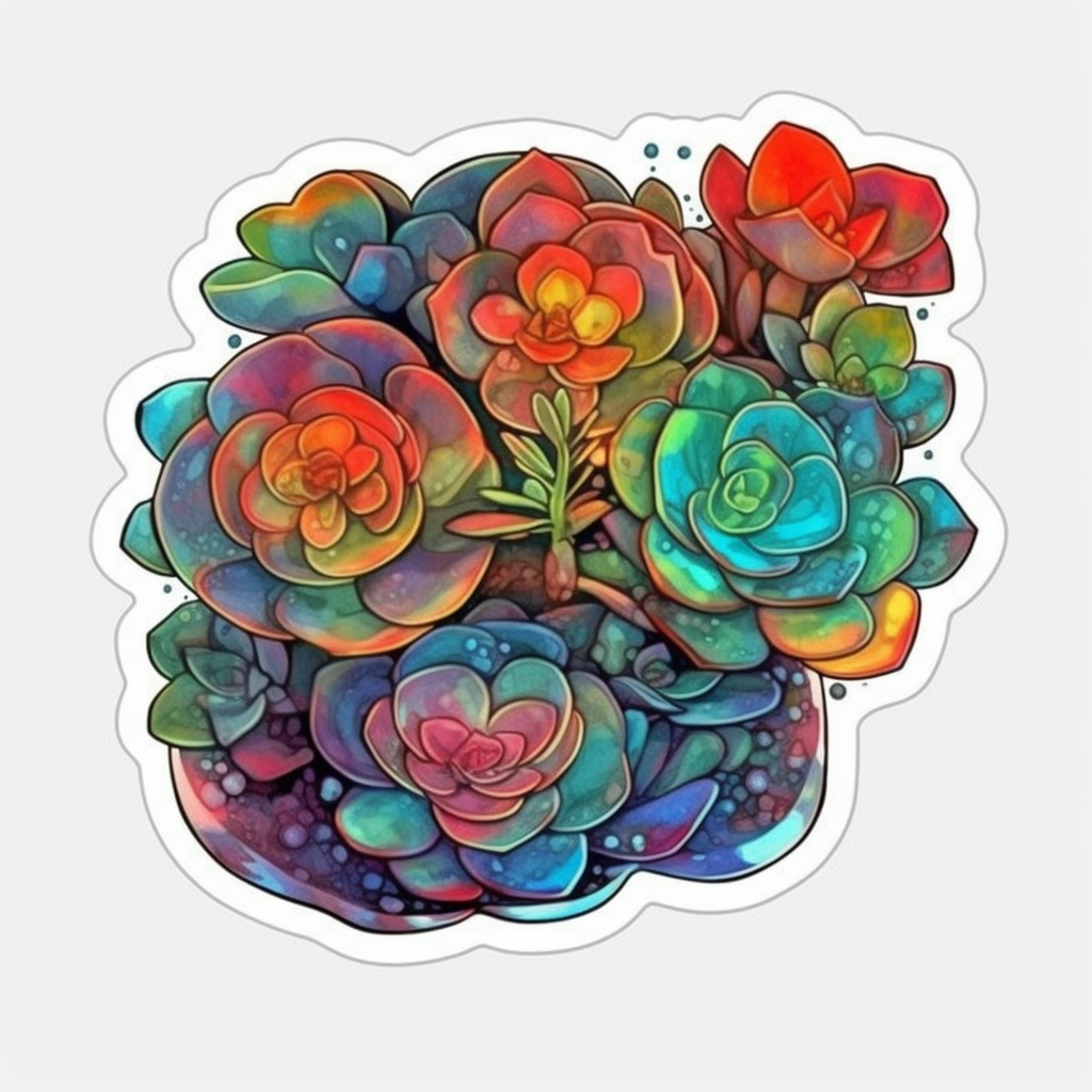 Portualacaria Succulent Vinyl Decal Sticker for Car, Laptop, Tumbler and more # 006695