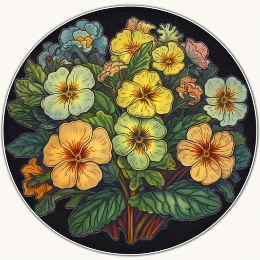 Primrose Flower Vinyl Decal Sticker for Car, Laptop, Tumbler and more # 006371