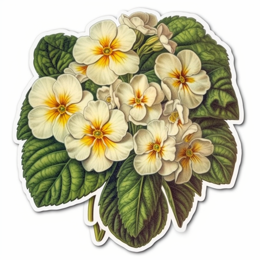 Primrose Flower Vinyl Decal Sticker for Car, Laptop, Tumbler and more # 006373