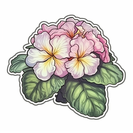 Primrose Flower Vinyl Decal Sticker for Car, Laptop, Tumbler and more # 006389
