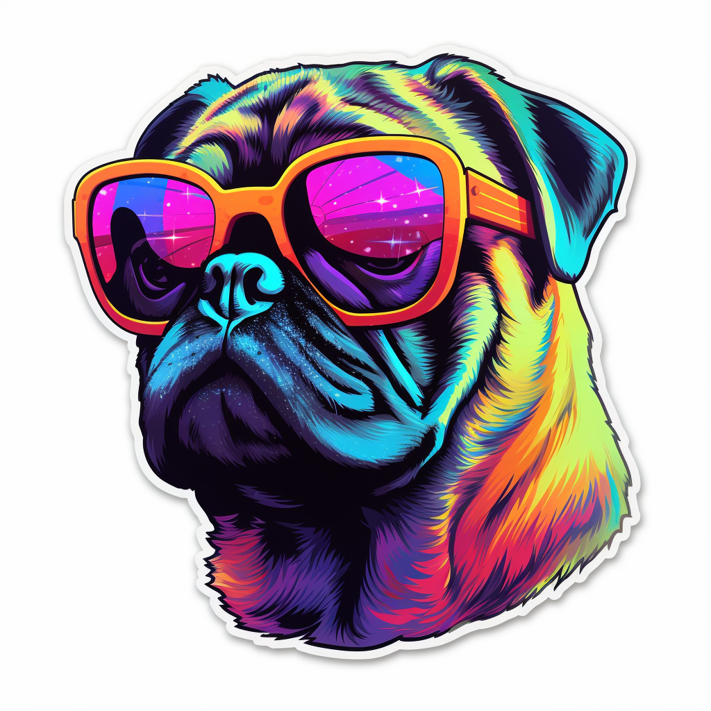 Pug Dog Vinyl Decal Sticker for Car, Laptop, Tumbler and more # 0011367