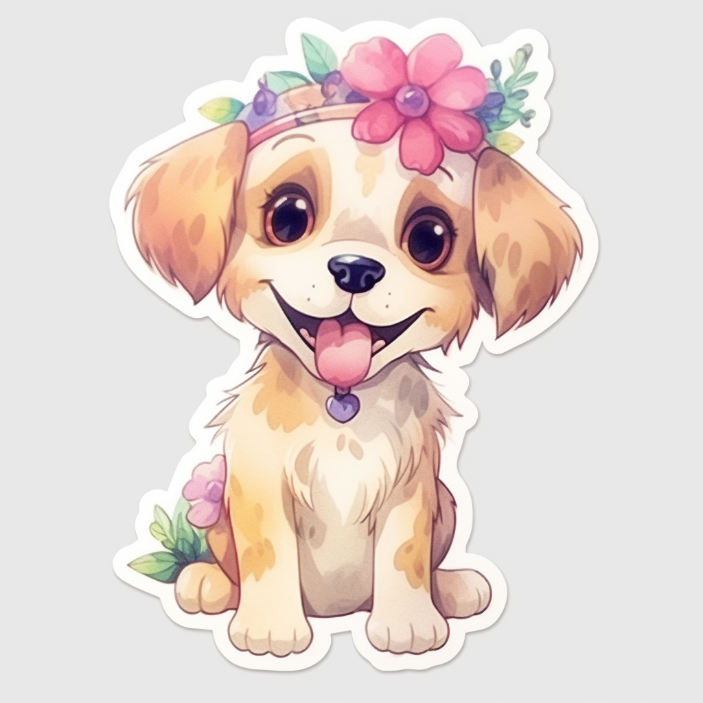 Puppy Dog Vinyl Decal Sticker for Car, Laptop, Tumbler and more # 0010786
