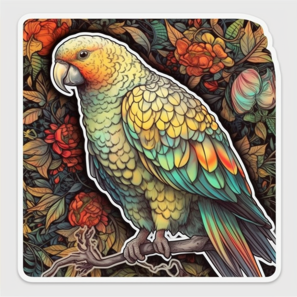 Quaker Parrot Vinyl Decal Sticker for Car, Laptop, Tumbler and more # 003746