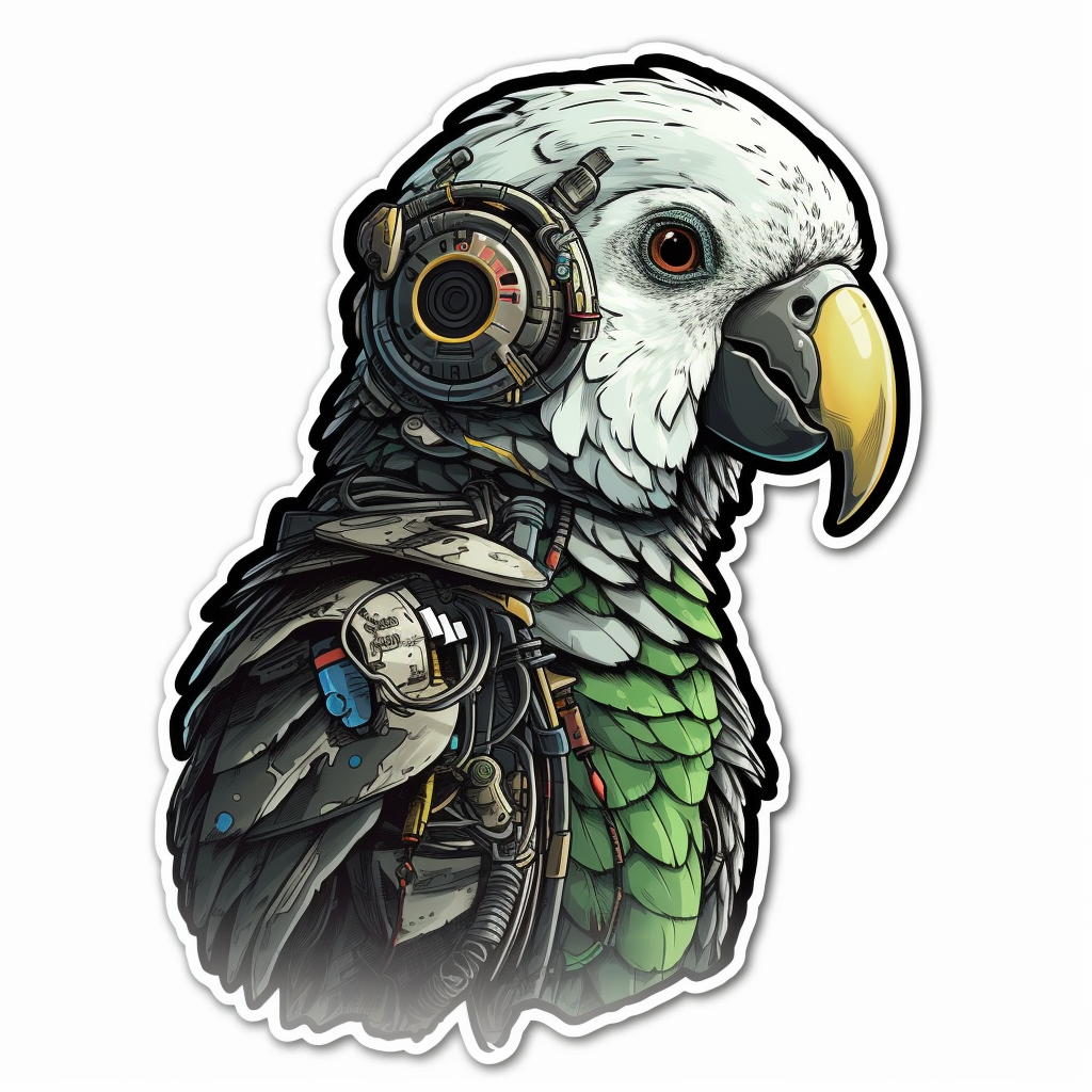 Quaker Parrot Vinyl Decal Sticker for Car, Laptop, Tumbler and more # 003737