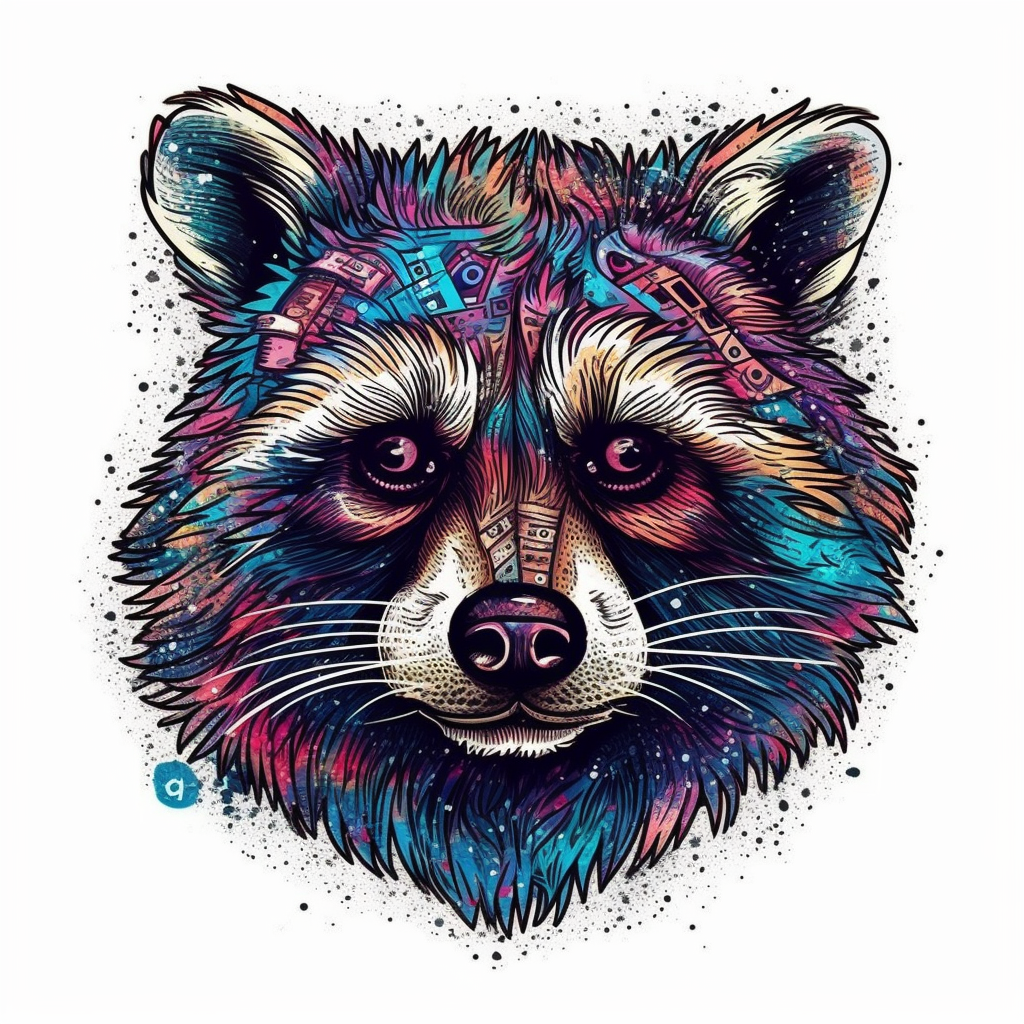 Raccoon Vinyl Decal Sticker for Car, Laptop, Tumbler and more # 007678
