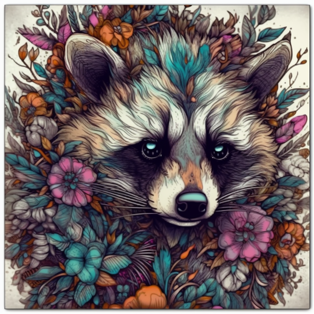 Raccoon Vinyl Decal Sticker for Car, Laptop, Tumbler and more # 007671