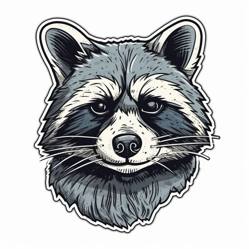 Raccoon Vinyl Decal Sticker for Car, Laptop, Tumbler and more # 007670