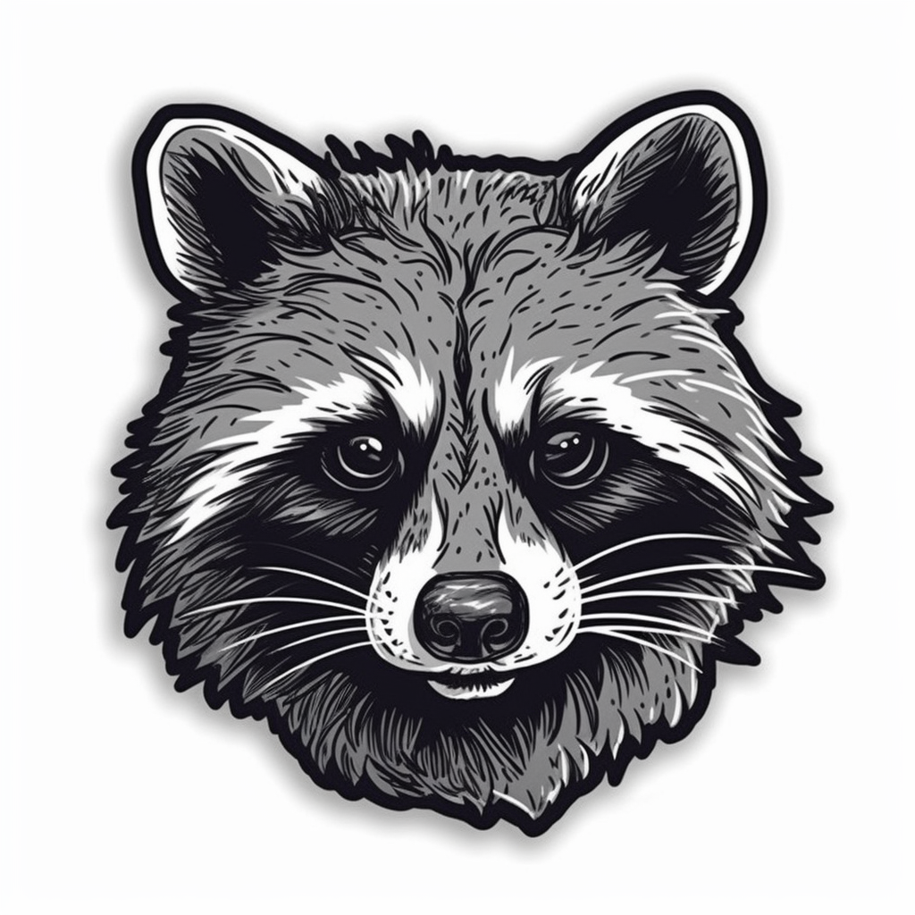 Raccoon Vinyl Decal Sticker for Car, Laptop, Tumbler and more # 007673