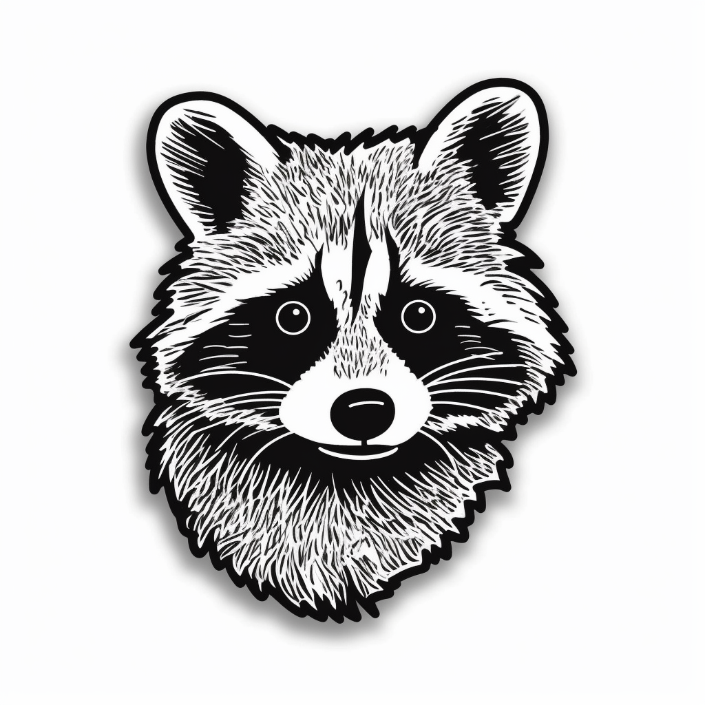 Raccoon Vinyl Decal Sticker for Car, Laptop, Tumbler and more # 007666