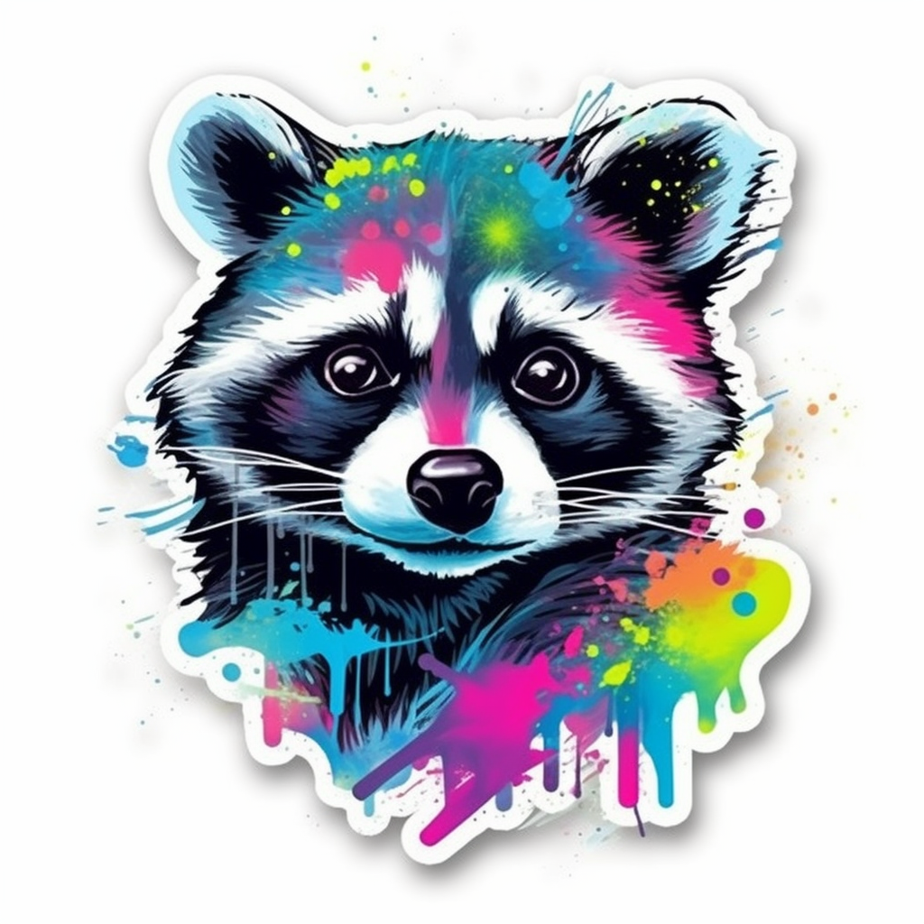 Raccoon Vinyl Decal Sticker for Car, Laptop, Tumbler and more # 007699