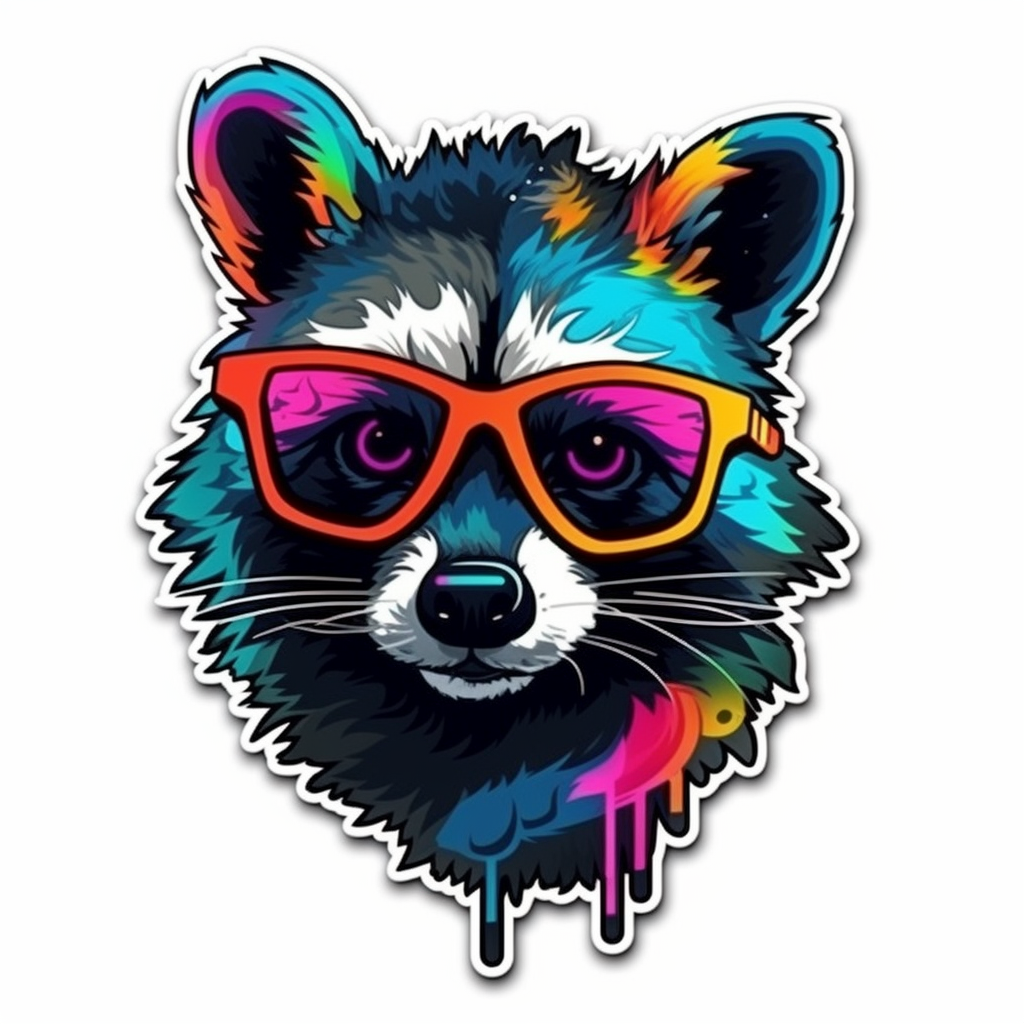 Raccoon Vinyl Decal Sticker for Car, Laptop, Tumbler and more # 007692
