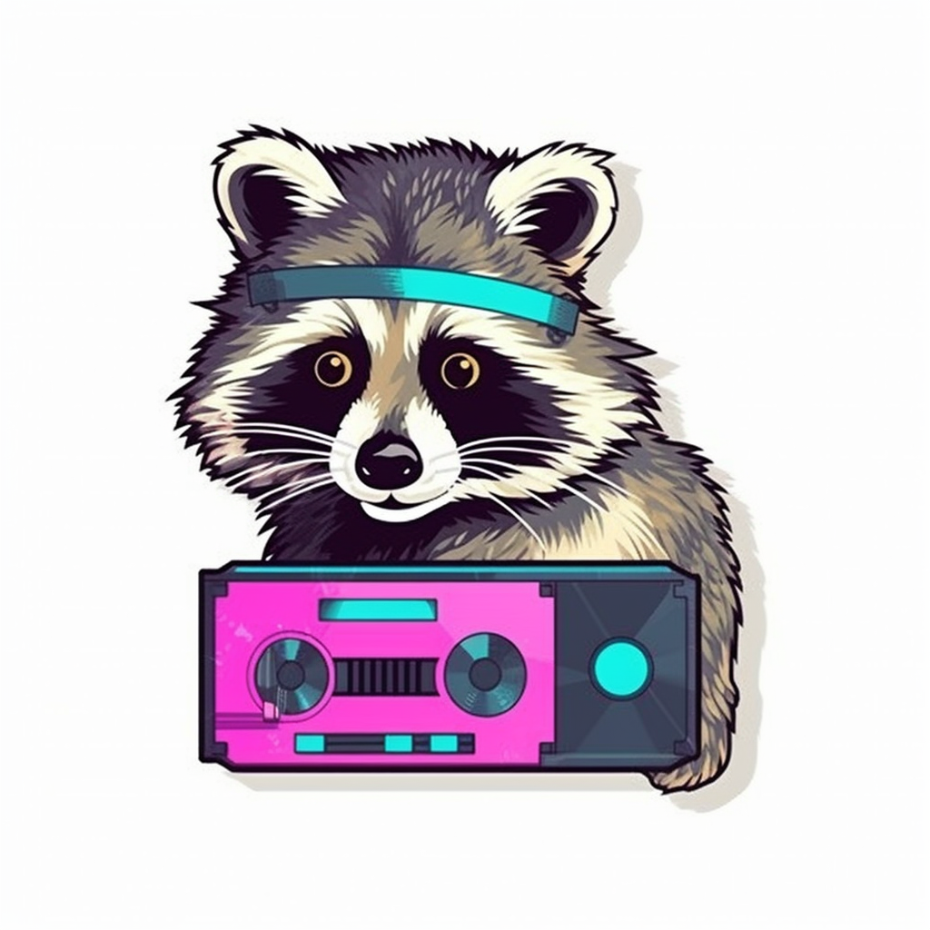 Raccoon Vinyl Decal Sticker for Car, Laptop, Tumbler and more # 007700