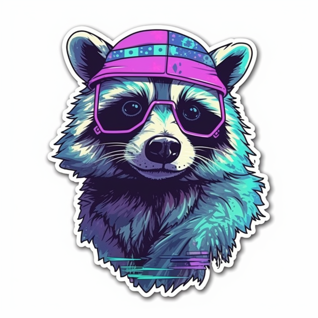Raccoon Vinyl Decal Sticker for Car, Laptop, Tumbler and more # 007703