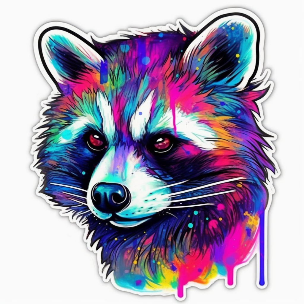Raccoon Vinyl Decal Sticker for Car, Laptop, Tumbler and more # 007711