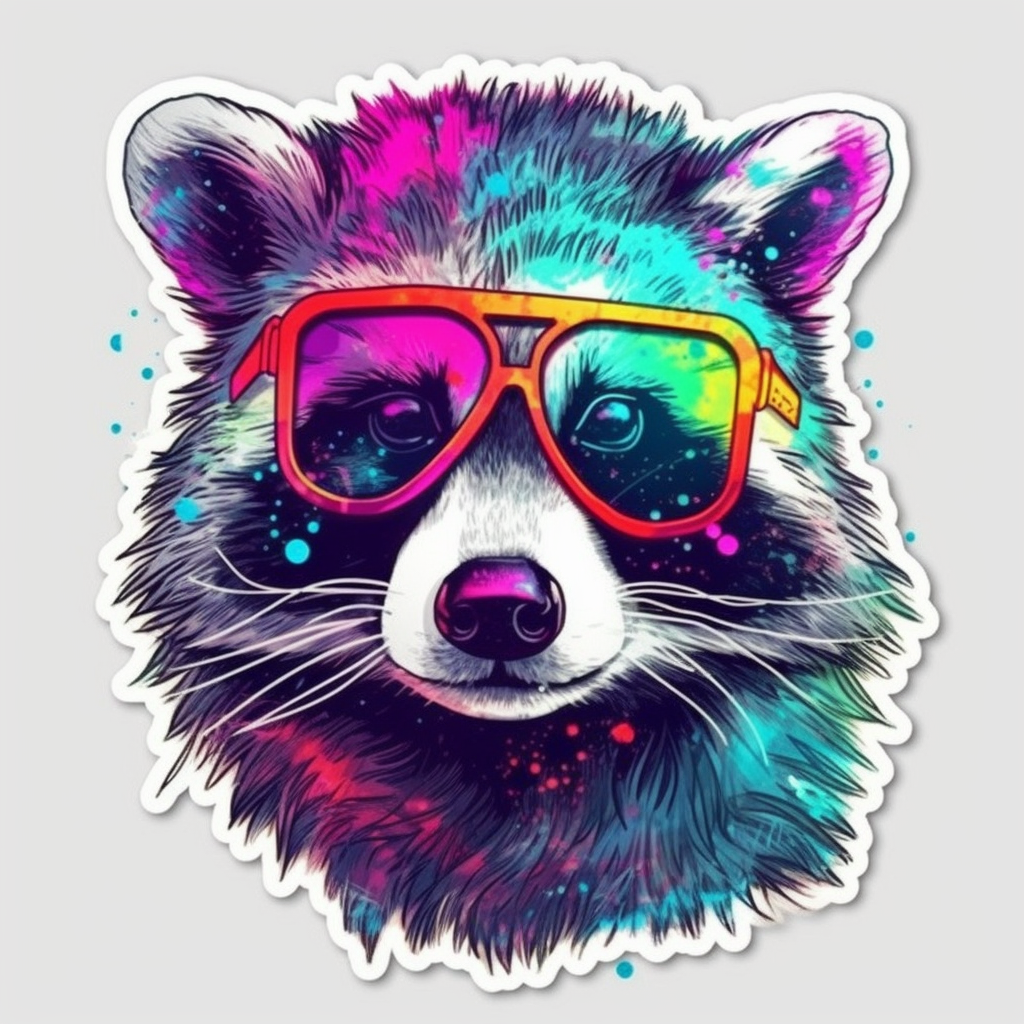 Raccoon Vinyl Decal Sticker for Car, Laptop, Tumbler and more # 007694