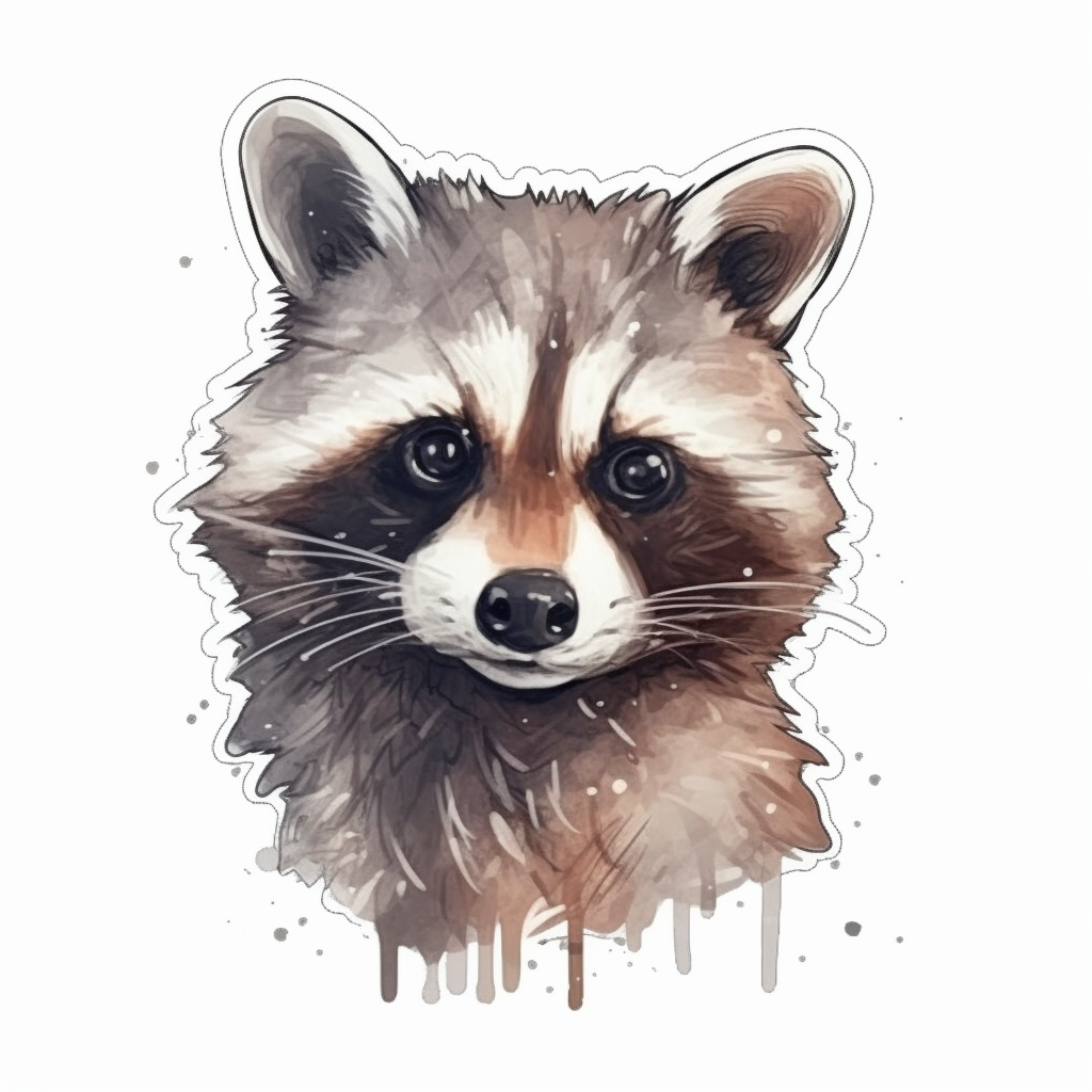 Raccoon Vinyl Decal Sticker for Car, Laptop, Tumbler and more # 007691