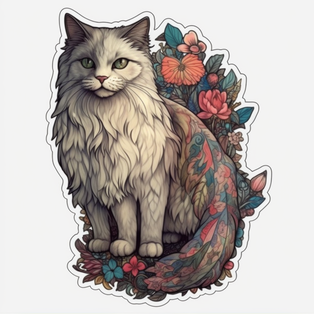 Ragdoll Cat Vinyl Decal Sticker for Car, Laptop, Tumbler and more # 003871
