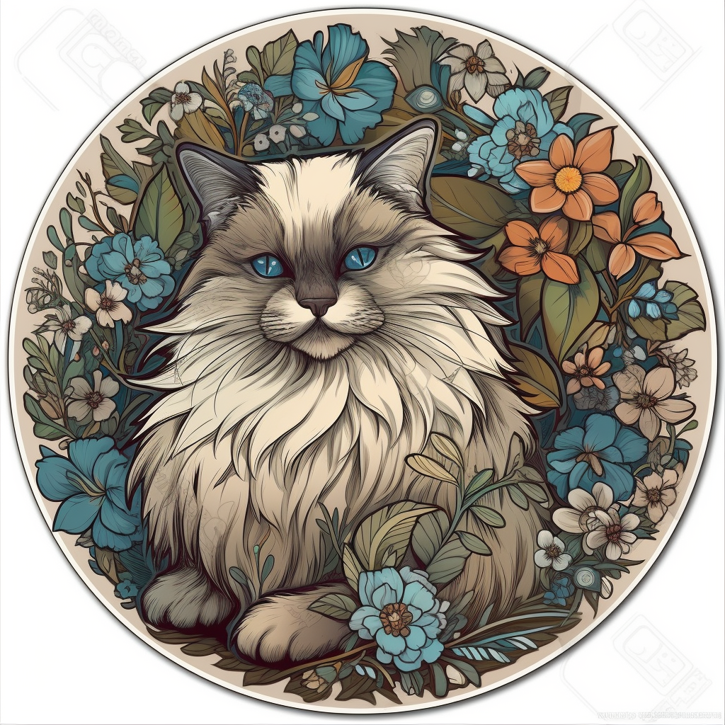 Ragdoll Cat Vinyl Decal Sticker for Car, Laptop, Tumbler and more # 003875