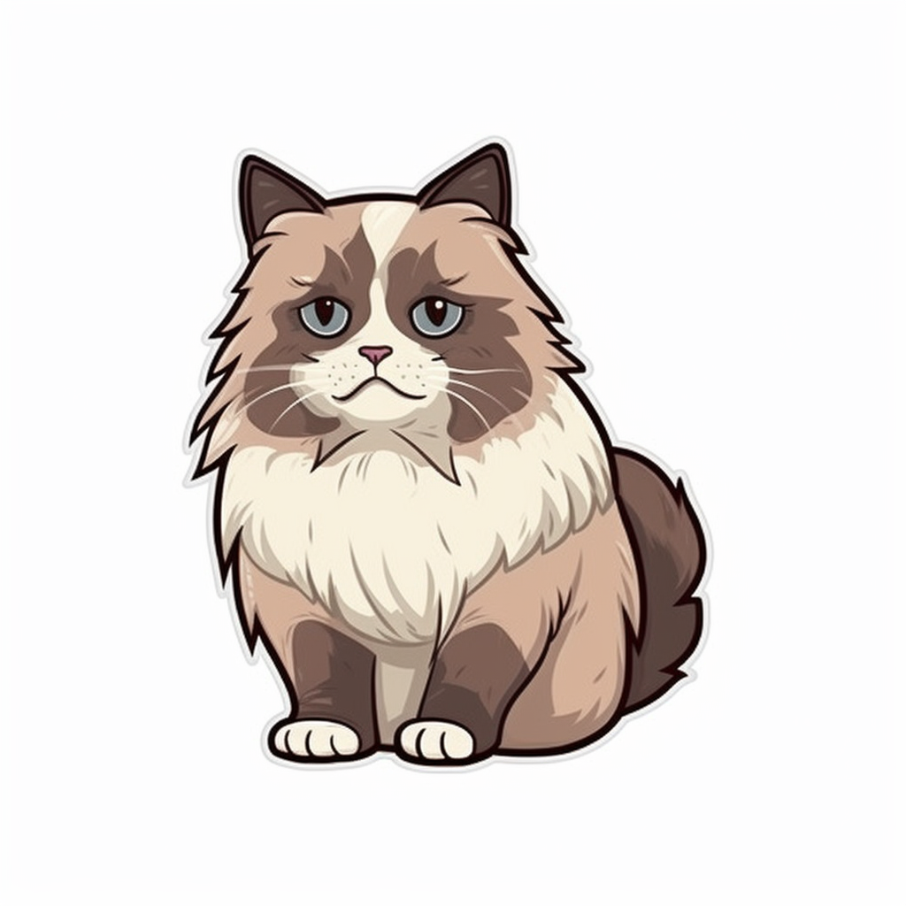 Ragdoll Cat Vinyl Decal Sticker for Car, Laptop, Tumbler and more # 003856