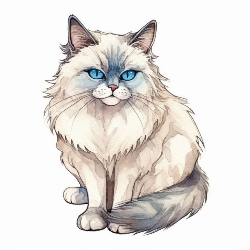 Ragdoll Cat Vinyl Decal Sticker for Car, Laptop, Tumbler and more # 003901