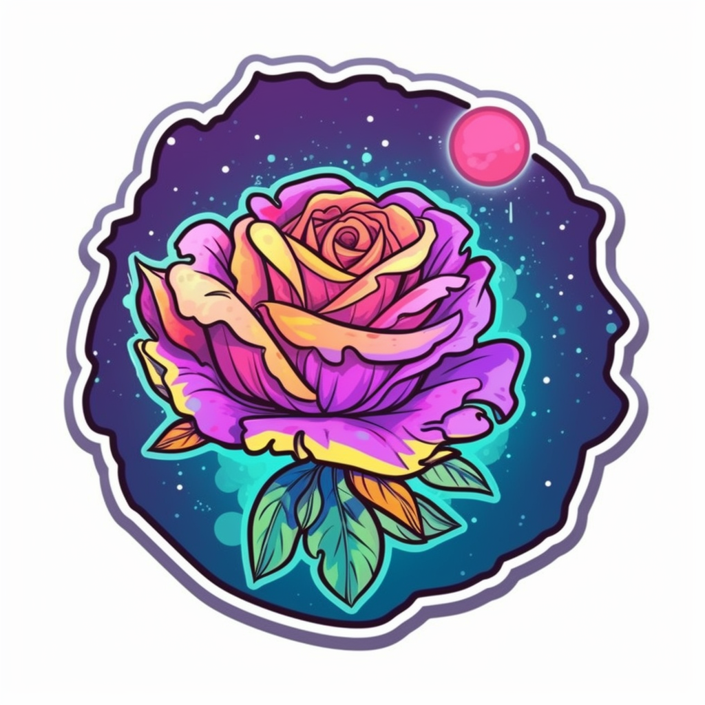 Rose Flower Vinyl Decal Sticker for Car, Laptop, Tumbler and more # 006151