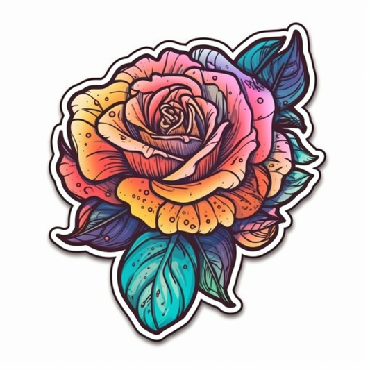 Rose Flower Vinyl Decal Sticker for Car, Laptop, Tumbler and more # 006135