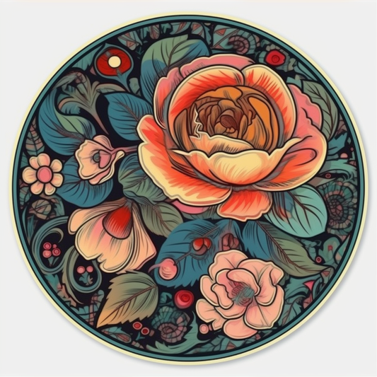 Rose Flower Vinyl Decal Sticker for Car, Laptop, Tumbler and more # 006137
