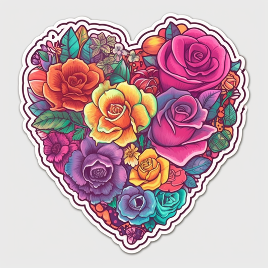 Rose Flower Vinyl Decal Sticker for Car, Laptop, Tumbler and more # 006093
