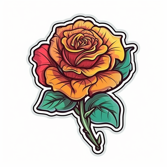 Rose Flower Vinyl Decal Sticker for Car, Laptop, Tumbler and more # 006098