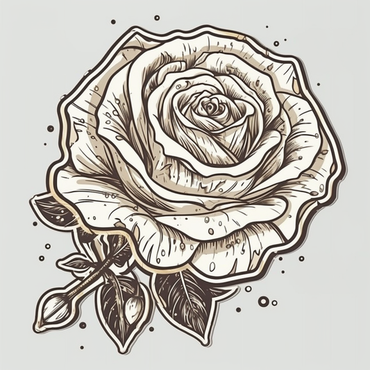 Rose Flower Vinyl Decal Sticker for Car, Laptop, Tumbler and more # 006129