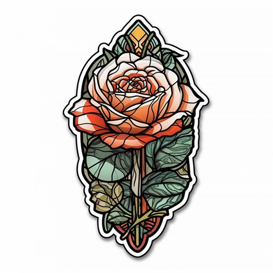Rose Flower Vinyl Decal Sticker for Car, Laptop, Tumbler and more # 006085