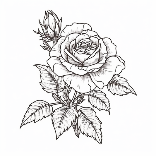 Rose Flower Vinyl Decal Sticker for Car, Laptop, Tumbler and more # 006104