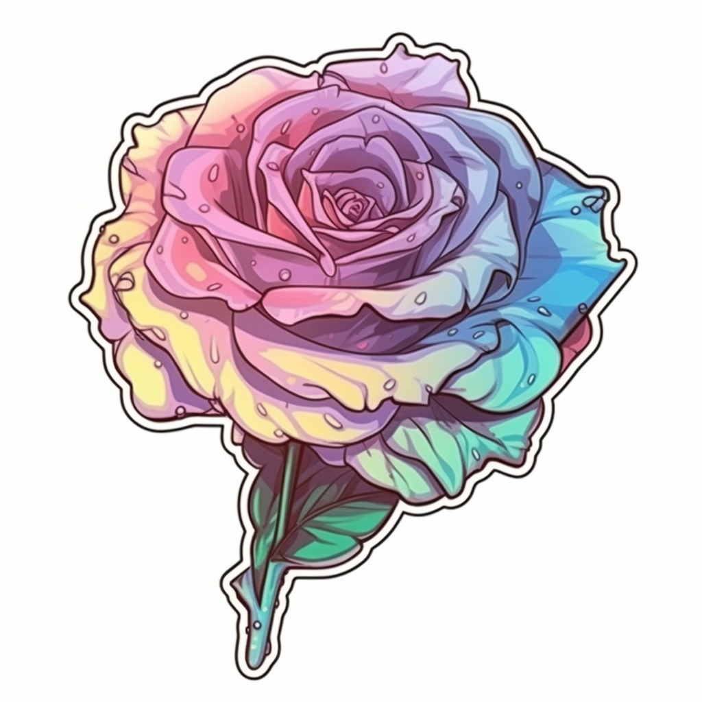 Rose Flower Vinyl Decal Sticker for Car, Laptop, Tumbler and more # 006138