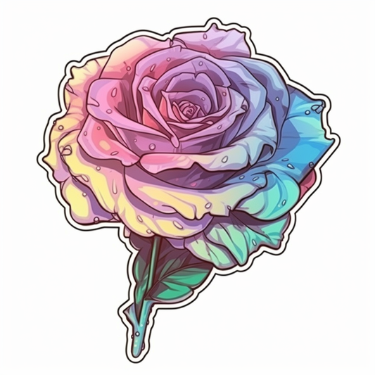 Rose Flower Vinyl Decal Sticker for Car, Laptop, Tumbler and more # 006138