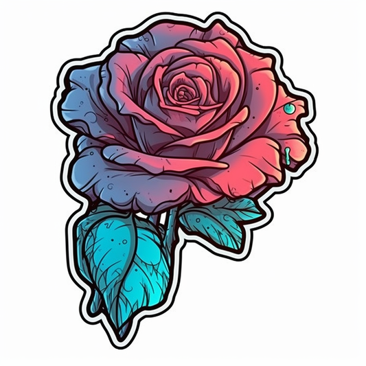 Rose Flower Vinyl Decal Sticker for Car, Laptop, Tumbler and more # 006086