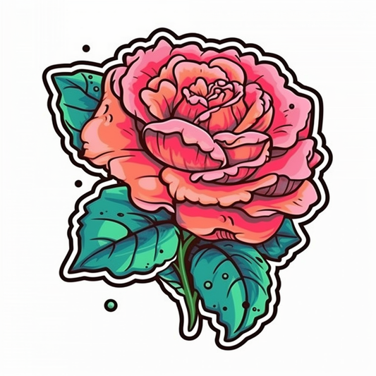 Rose Flower Vinyl Decal Sticker for Car, Laptop, Tumbler and more # 006111